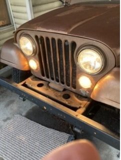 Kentrol Stainless Headlight Rings (Pair) for 72-86 Jeep CJ-5, CJ-6